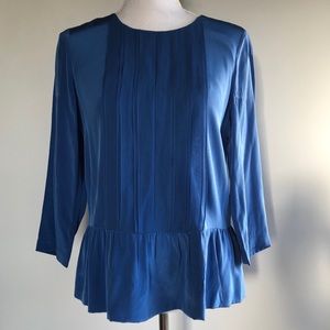 Tibi Silk Peplum Top - sz 4